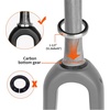 image:imageBUCKLOS Gravel 700C Carbon Fiber Road Bike Rigid Fork QR 9mm100  12mm Thru Axle 118 Threadless Tapered Tube Super Light Bicycle Front ForksQR