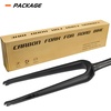 image:imageBUCKLOS Gravel 700C Carbon Fiber Road Bike Rigid Fork QR 9mm100  12mm Thru Axle 118 Threadless Tapered Tube Super Light Bicycle Front ForksQR