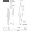 image:imageBUCKLOS Gravel 700C Carbon Fiber Road Bike Rigid Fork QR 9mm100  12mm Thru Axle 118 Threadless Tapered Tube Super Light Bicycle Front ForksTHRU ALEX
