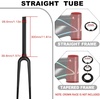 image:imageBUCKLOS Gravel 700C Carbon Fiber Road Bike Rigid Fork QR 9mm100  12mm Thru Axle 118 Threadless Tapered Tube Super Light Bicycle Front ForksTHRU ALEX