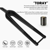 image:imageBUCKLOS Gravel 700C Carbon Fiber Road Bike Rigid Fork QR 9mm100  12mm Thru Axle 118 Threadless Tapered Tube Super Light Bicycle Front ForksTHRU ALEX