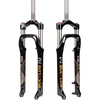 image:imageBUCKLOS 26 x 40 inch Fat Tire MTB Suspension Fork 100mm Travel Spacing Hub 135mm 1 18 Straight Tube Manual Lockout 9mm QR Oil Spring Front Forks fit Snow Beach XC Mountain Bike26