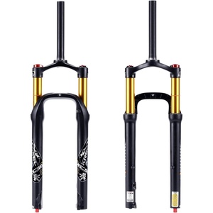 image:imageBUCKLOS 26 inch MTB Air Fork Snow Fat Mountain Bike Fork Travel 120mm Rebound Adjustment Bicycle Front Forks for 40 Tire Disc Brake fit MountainSnowBeach Bikes26