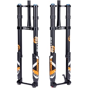 image:imageBUCKLOS Fat Tire 50 2026 inch Air Electric Mountain Bike Inverted Suspension Fork Thru Axle 15  150mm 140180mm Travel Rebound Adjustment Tapered Front Forks for Snow Beach EBike MTBdoublecrown26