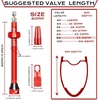image:imageBUCKLOS Tubeless Presta Valve Stem 404455606580100 mm Valve Stem Kit with Valve Core Removal Tool for Road BikeMountain BikeMTB Fit Most Bicycle Rims Super Light Durable Aluminum Stem BlackRED