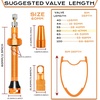 image:imageBUCKLOS Tubeless Presta Valve Stem 404455606580100 mm Valve Stem Kit with Valve Core Removal Tool for Road BikeMountain BikeMTB Fit Most Bicycle Rims Super Light Durable Aluminum Stem BlackOrange