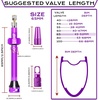 image:imageBUCKLOS Tubeless Presta Valve Stem 404455606580100 mm Valve Stem Kit with Valve Core Removal Tool for Road BikeMountain BikeMTB Fit Most Bicycle Rims Super Light Durable Aluminum Stem BlackPURPLE