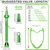 image:imageBUCKLOS Tubeless Presta Valve Stem 404455606580100 mm Valve Stem Kit with Valve Core Removal Tool for Road BikeMountain BikeMTB Fit Most Bicycle Rims Super Light Durable Aluminum Stem BlackGREEN