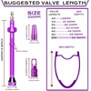 image:imageBUCKLOS Tubeless Presta Valve Stem 404455606580100 mm Valve Stem Kit with Valve Core Removal Tool for Road BikeMountain BikeMTB Fit Most Bicycle Rims Super Light Durable Aluminum Stem BlackPURPLE