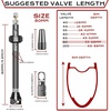 image:imageBUCKLOS Tubeless Presta Valve Stem 404455606580100 mm Valve Stem Kit with Valve Core Removal Tool for Road BikeMountain BikeMTB Fit Most Bicycle Rims Super Light Durable Aluminum Stem BlackTitanium