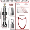 image:imageBUCKLOS Tubeless Presta Valve Stem 404455606580100 mm Valve Stem Kit with Valve Core Removal Tool for Road BikeMountain BikeMTB Fit Most Bicycle Rims Super Light Durable Aluminum Stem BlackTitanium