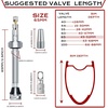 image:imageBUCKLOS Tubeless Presta Valve Stem 404455606580100 mm Valve Stem Kit with Valve Core Removal Tool for Road BikeMountain BikeMTB Fit Most Bicycle Rims Super Light Durable Aluminum Stem BlackSILVER