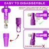 image:imageBUCKLOS Tubeless Presta Valve Stem 404455606580100 mm Valve Stem Kit with Valve Core Removal Tool for Road BikeMountain BikeMTB Fit Most Bicycle Rims Super Light Durable Aluminum Stem BlackPURPLE