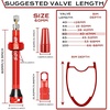 image:imageBUCKLOS Tubeless Presta Valve Stem 404455606580100 mm Valve Stem Kit with Valve Core Removal Tool for Road BikeMountain BikeMTB Fit Most Bicycle Rims Super Light Durable Aluminum Stem BlackRED