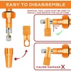 image:imageBUCKLOS Tubeless Presta Valve Stem 404455606580100 mm Valve Stem Kit with Valve Core Removal Tool for Road BikeMountain BikeMTB Fit Most Bicycle Rims Super Light Durable Aluminum Stem BlackOrange