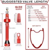 image:imageBUCKLOS Tubeless Presta Valve Stem 404455606580100 mm Valve Stem Kit with Valve Core Removal Tool for Road BikeMountain BikeMTB Fit Most Bicycle Rims Super Light Durable Aluminum Stem BlackRED
