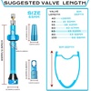 image:imageBUCKLOS Tubeless Presta Valve Stem 404455606580100 mm Valve Stem Kit with Valve Core Removal Tool for Road BikeMountain BikeMTB Fit Most Bicycle Rims Super Light Durable Aluminum Stem BlackBLUE