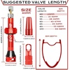 image:imageBUCKLOS Tubeless Presta Valve Stem 404455606580100 mm Valve Stem Kit with Valve Core Removal Tool for Road BikeMountain BikeMTB Fit Most Bicycle Rims Super Light Durable Aluminum Stem BlackRED