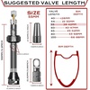 image:imageBUCKLOS Tubeless Presta Valve Stem 404455606580100 mm Valve Stem Kit with Valve Core Removal Tool for Road BikeMountain BikeMTB Fit Most Bicycle Rims Super Light Durable Aluminum Stem BlackTitanium