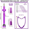 image:imageBUCKLOS Tubeless Presta Valve Stem 404455606580100 mm Valve Stem Kit with Valve Core Removal Tool for Road BikeMountain BikeMTB Fit Most Bicycle Rims Super Light Durable Aluminum Stem BlackPURPLE