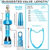 image:imageBUCKLOS Tubeless Presta Valve Stem 404455606580100 mm Valve Stem Kit with Valve Core Removal Tool for Road BikeMountain BikeMTB Fit Most Bicycle Rims Super Light Durable Aluminum Stem BlackBLUE