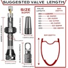 image:imageBUCKLOS Tubeless Presta Valve Stem 404455606580100 mm Valve Stem Kit with Valve Core Removal Tool for Road BikeMountain BikeMTB Fit Most Bicycle Rims Super Light Durable Aluminum Stem BlackTitanium