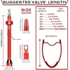image:imageBUCKLOS Tubeless Presta Valve Stem 404455606580100 mm Valve Stem Kit with Valve Core Removal Tool for Road BikeMountain BikeMTB Fit Most Bicycle Rims Super Light Durable Aluminum Stem BlackRED