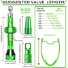 image:imageBUCKLOS Tubeless Presta Valve Stem 404455606580100 mm Valve Stem Kit with Valve Core Removal Tool for Road BikeMountain BikeMTB Fit Most Bicycle Rims Super Light Durable Aluminum Stem BlackGREEN