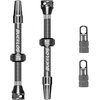 image:imageBUCKLOS Tubeless Presta Valve Stem 404455606580100 mm Valve Stem Kit with Valve Core Removal Tool for Road BikeMountain BikeMTB Fit Most Bicycle Rims Super Light Durable Aluminum Stem BlackTitanium