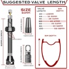image:imageBUCKLOS Tubeless Presta Valve Stem 404455606580100 mm Valve Stem Kit with Valve Core Removal Tool for Road BikeMountain BikeMTB Fit Most Bicycle Rims Super Light Durable Aluminum Stem BlackTitanium