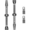 image:imageBUCKLOS Tubeless Presta Valve Stem 404455606580100 mm Valve Stem Kit with Valve Core Removal Tool for Road BikeMountain BikeMTB Fit Most Bicycle Rims Super Light Durable Aluminum Stem BlackTitanium