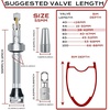 image:imageBUCKLOS Tubeless Presta Valve Stem 404455606580100 mm Valve Stem Kit with Valve Core Removal Tool for Road BikeMountain BikeMTB Fit Most Bicycle Rims Super Light Durable Aluminum Stem BlackSILVER