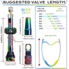 image:imageBUCKLOS Tubeless Presta Valve Stem 404455606580100 mm Valve Stem Kit with Valve Core Removal Tool for Road BikeMountain BikeMTB Fit Most Bicycle Rims Super Light Durable Aluminum Stem BlackMulticolor