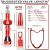 image:imageBUCKLOS Tubeless Presta Valve Stem 404455606580100 mm Valve Stem Kit with Valve Core Removal Tool for Road BikeMountain BikeMTB Fit Most Bicycle Rims Super Light Durable Aluminum Stem BlackRED