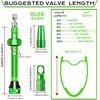 image:imageBUCKLOS Tubeless Presta Valve Stem 404455606580100 mm Valve Stem Kit with Valve Core Removal Tool for Road BikeMountain BikeMTB Fit Most Bicycle Rims Super Light Durable Aluminum Stem BlackGREEN