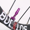 image:imageBUCKLOS Tubeless Presta Valve Stem 404455606580100 mm Valve Stem Kit with Valve Core Removal Tool for Road BikeMountain BikeMTB Fit Most Bicycle Rims Super Light Durable Aluminum Stem BlackPURPLE