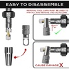 image:imageBUCKLOS Tubeless Presta Valve Stem 404455606580100 mm Valve Stem Kit with Valve Core Removal Tool for Road BikeMountain BikeMTB Fit Most Bicycle Rims Super Light Durable Aluminum Stem BlackTitanium