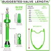 image:imageBUCKLOS Tubeless Presta Valve Stem 404455606580100 mm Valve Stem Kit with Valve Core Removal Tool for Road BikeMountain BikeMTB Fit Most Bicycle Rims Super Light Durable Aluminum Stem BlackGREEN