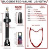 image:imageBUCKLOS Tubeless Presta Valve Stem 404455606580100 mm Valve Stem Kit with Valve Core Removal Tool for Road BikeMountain BikeMTB Fit Most Bicycle Rims Super Light Durable Aluminum Stem BlackBLACK