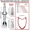 image:imageBUCKLOS Tubeless Presta Valve Stem 404455606580100 mm Valve Stem Kit with Valve Core Removal Tool for Road BikeMountain BikeMTB Fit Most Bicycle Rims Super Light Durable Aluminum Stem BlackSILVER