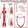 image:imageBUCKLOS Tubeless Presta Valve Stem 404455606580100 mm Valve Stem Kit with Valve Core Removal Tool for Road BikeMountain BikeMTB Fit Most Bicycle Rims Super Light Durable Aluminum Stem BlackRED