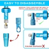 image:imageBUCKLOS Tubeless Presta Valve Stem 404455606580100 mm Valve Stem Kit with Valve Core Removal Tool for Road BikeMountain BikeMTB Fit Most Bicycle Rims Super Light Durable Aluminum Stem BlackBLUE
