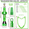 image:imageBUCKLOS Tubeless Presta Valve Stem 404455606580100 mm Valve Stem Kit with Valve Core Removal Tool for Road BikeMountain BikeMTB Fit Most Bicycle Rims Super Light Durable Aluminum Stem BlackGREEN