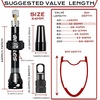 image:imageBUCKLOS Tubeless Presta Valve Stem 404455606580100 mm Valve Stem Kit with Valve Core Removal Tool for Road BikeMountain BikeMTB Fit Most Bicycle Rims Super Light Durable Aluminum Stem BlackBLACK