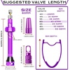image:imageBUCKLOS Tubeless Presta Valve Stem 404455606580100 mm Valve Stem Kit with Valve Core Removal Tool for Road BikeMountain BikeMTB Fit Most Bicycle Rims Super Light Durable Aluminum Stem BlackPURPLE
