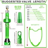 image:imageBUCKLOS Tubeless Presta Valve Stem 404455606580100 mm Valve Stem Kit with Valve Core Removal Tool for Road BikeMountain BikeMTB Fit Most Bicycle Rims Super Light Durable Aluminum Stem BlackGREEN