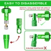 image:imageBUCKLOS Tubeless Presta Valve Stem 404455606580100 mm Valve Stem Kit with Valve Core Removal Tool for Road BikeMountain BikeMTB Fit Most Bicycle Rims Super Light Durable Aluminum Stem BlackGREEN
