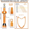 image:imageBUCKLOS Tubeless Presta Valve Stem 404455606580100 mm Valve Stem Kit with Valve Core Removal Tool for Road BikeMountain BikeMTB Fit Most Bicycle Rims Super Light Durable Aluminum Stem BlackOrange