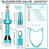 image:imageBUCKLOS Tubeless Presta Valve Stem 404455606580100 mm Valve Stem Kit with Valve Core Removal Tool for Road BikeMountain BikeMTB Fit Most Bicycle Rims Super Light Durable Aluminum Stem BlackTurquoise