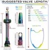 image:imageBUCKLOS Tubeless Presta Valve Stem 404455606580100 mm Valve Stem Kit with Valve Core Removal Tool for Road BikeMountain BikeMTB Fit Most Bicycle Rims Super Light Durable Aluminum Stem BlackMulticolor